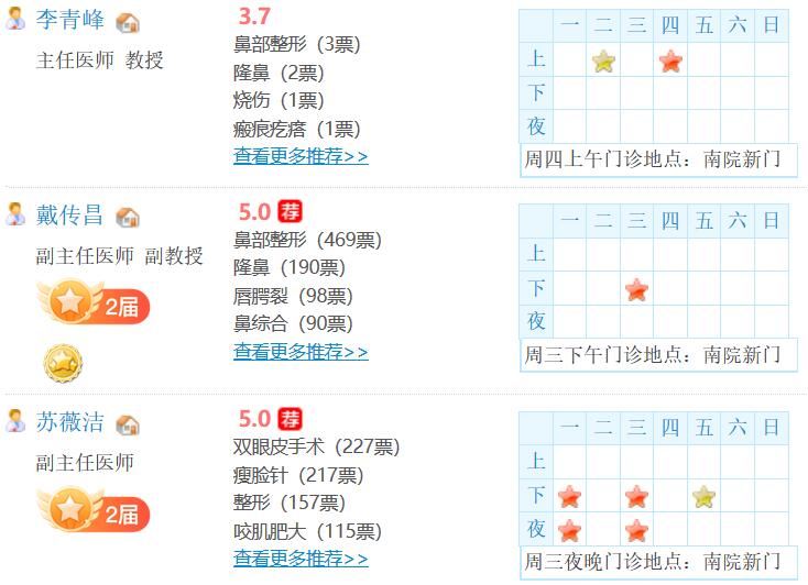上海九院激光美容科坐診醫(yī)生