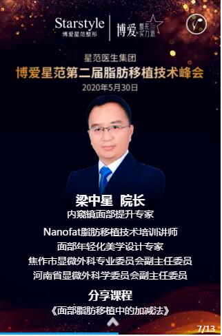 邢臺博愛星范第二屆脂肪移植技術峰會50月30日在邢臺隆重召開